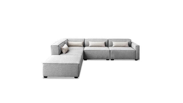 Opiniones y reviews de Sala Esquinera Chocolate disponible en línea para comprar. 46 Furniture PV Sala Brielle haspe Gris Derecha 1 taburere, 1 Sillon con Brazos, 2 sillones, 1 esquinero Sala en L