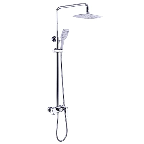 Système de douche haute finition avec ciel de pluie et mitigeur trois fonctions robuste