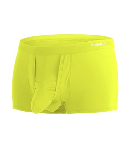 Men's Elephant Trunk Design Dual Pouch Underwear Bulge Boxer Briefs Separated Pouch