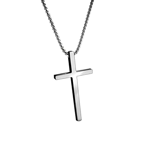 Herren Halskette mit Anhänger, Kreuz Halskette für Herren, Kreuz...