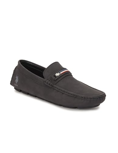 Image of U.S. POLO ASSN. Mens Black Barnes 2.0 Loafers - 6 UK