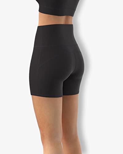 Image of Sfytt Women's 6 inch High Waist Biker Shorts - Workout Yoga Running Gym Compression Spandex Booty Shorts - Polyester Exercise