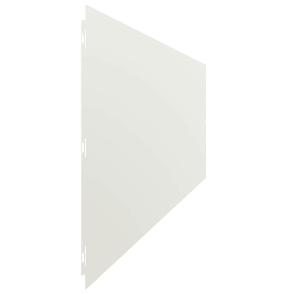 Krawędzie trawnika, 10 szt., białe, walcowana na zimno, 25 x 103 cm, obramowanie grządki, obrzeża ogrodowe z systemem wtykowym, do obramowania grządek, trawnika, tarasu, ścieżki, rabaty