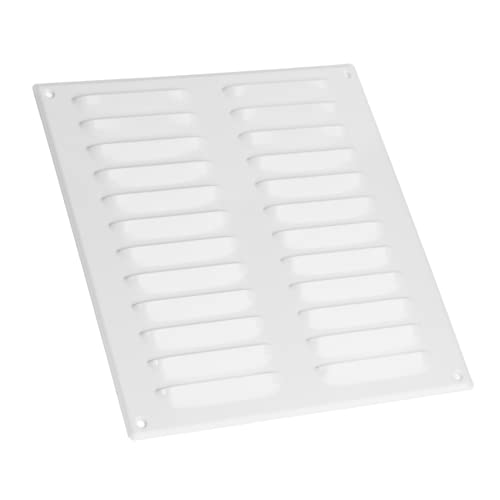 260x280mm / 10x11" inch White Metal Air Vent Grille Cover with Insect Mesh - Ventilation Cover