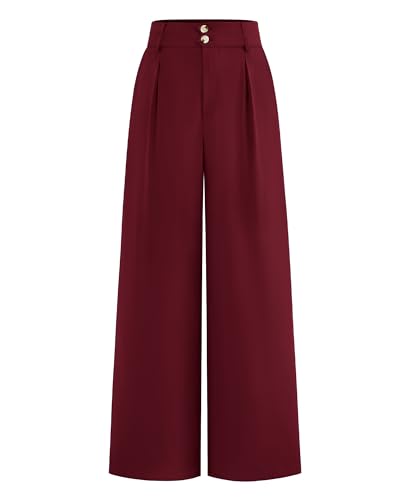 BTFBM Women Wide Leg Dress Pants 2026 High Waisted Button Pleated Business Casual...
