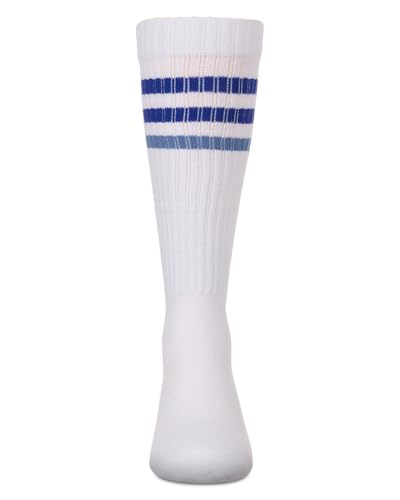 MeMoi Girls' TwoTone Varsity Stripe Knee High Socks2