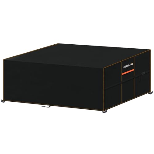 HEIMUNI Gartenmöbel Abdeckung Wasserdicht Schutzhülle Gartenmöbel Abdeckplane für Gartenmöbel Abdeckhauben Hüllen für Gartentisch Terrassenmöbel Sitzgruppe Balkonmöbel Gartenlounge
