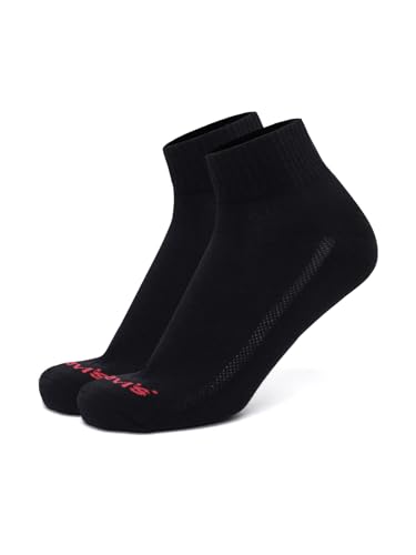 Image of Levi's LS201 Men's Cotton Stretch Ankle Mid Cut Half Terry Socks with Cushioned Sole (Pack of 3)