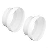2 reductores de conductos redondos de 150 mm a 100 mm, acoplador de reducción de tubo de conducto de 6 a 4 pulgadas para ventiladores extractores, ventilación de campana extractora