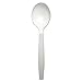 Boardwalk BWKSOUPHWPPWH Heavyweight Polypropylene Cutlery Soup Spoon - White (1000/Carton)