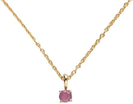 Collier en argent avec pierre de naissance et pendentif à quatre griffes pour femme