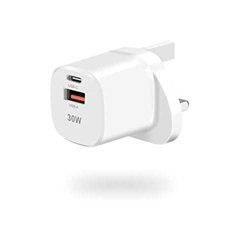 30W USB C Charger, Dalugo 30W GaN USB C Plug Fast Charge, 2 Ports USB C Fast Charger Compatible for Google Pixel 7 Pro/6 Pro, iPhone 14 Pro Max/13/12, XS, XR, iPad Pro, MacBook Air, Galaxy S21 Ultra Cover