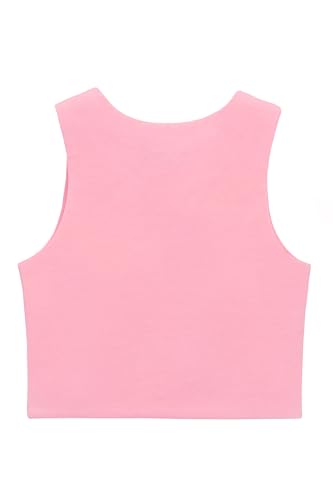 Image of Lilax Girls' Double Lined Sleeveless Basic Crop Tank Top