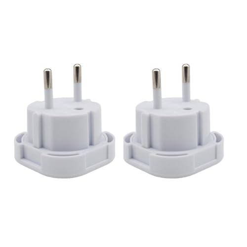 Double Dragon EU Travel Plug Adapter | UK 3 PIN to European 2 PIN Plug Converter Type C E F for Spain France Italy Portugal Germany Greece Sweden Norway Poland Denmark Finland (Pack of 2)