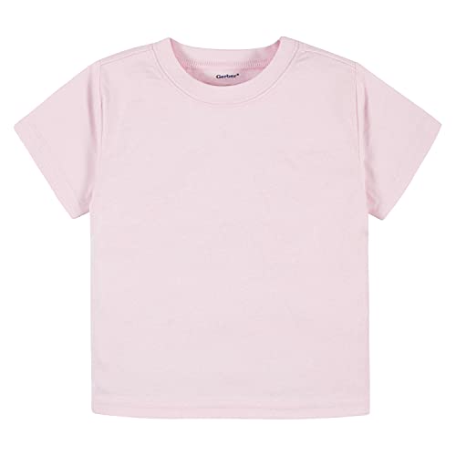Image of Gerber Baby & Toddler 5-Pack Solid Short Sleeve T-Shirts Jersey 160 GSM