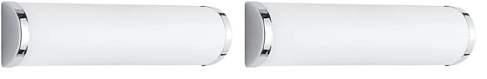 Trio Leuchten Wandleuchte Xavi 2803021-06, Metall Chrom, Glas weiß satiniert, exkl. 2x E14 (Packung mit 2)