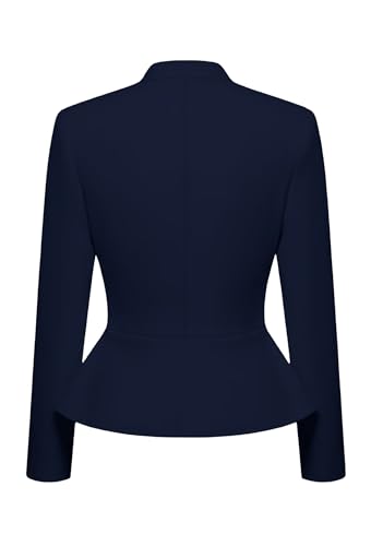 Hybrid & Company Women's Casual Work Office Elegant Open Front Premium Nylon Blazer Jacket