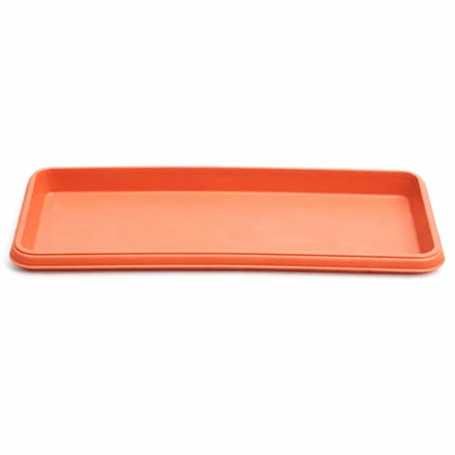 Image of Tray for Bello Rectangle 30cm (Orange) Plastic Planter | Drainage Water Collector Tray for Home & Garden