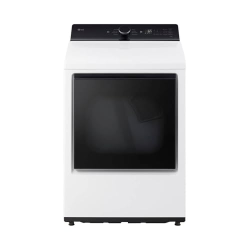 LG 27 Inch Top Load Electric Dryer with 7.3 cu ft Capacity in White DLE8400WE