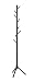 Produktbild HAKU Möbel Garderobenständer schwarz, Massivholz - Maße: H 174 cm x Ø 43 cm, Style: Traditional