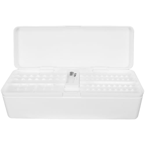 Veemoon Estuche Organizador Doble Capa para Pilas AA AAA y Botón, Caja Portapilas de Plástico Resistente, Almacenamiento Seguro Compacto para Hogar, Oficina y Viajes