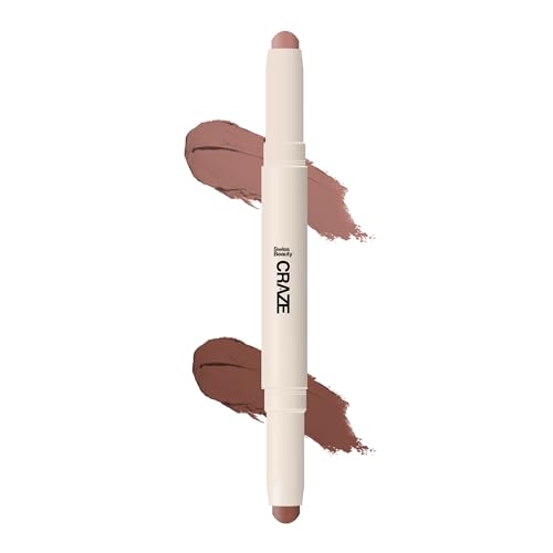 Swiss Beauty Craze Duo Non transferable Lipstick | 2-in-1 Long lasting Lip Colours with Satin Matte Finish | Shade- Choco Spice, 2g