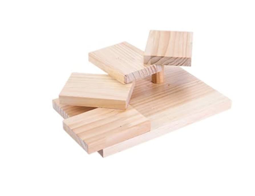 Amazon.co.jp: 寿司・刺身盛台 木製 階段盛器 立体盛込 段々 お