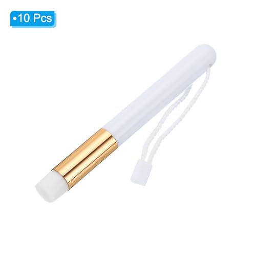 PATIKIL Ink Blending Brushes Mini for Card Making, 10 Pcs Small Ink Painting Blending Brushes Tool for Craft Drawing Stamping DIY, White Golden