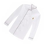 FRCOLOR Chaqueta Chef Manga Larga Roja Antib Salpicaduras Uniforme Cocina Transpirable y Resistente para Restaurante Hotel Bar y Barbacoa Talla XL Diseño Casual y Holgado para Hombre y Muj