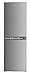 HYE Fridge Freezer - Small 50/50 Freestanding Fridge Freezer, 144cm Height, 48cm Width, 142 Litre Capacity, Suitable For Apartments & Couples, Compact Design For Small Kitchens, Silver