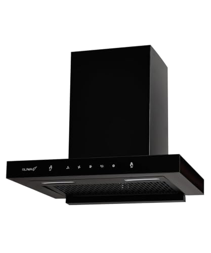 Image of Ruwa Jade 60 cm Auto Clean Filterless Kitchen Chimney, 1250 m /hr Powerful Suction, T-Shape Wall Mounted Design, Motion Sensor & Touch Control, Oil Collector, Installation Kit Included