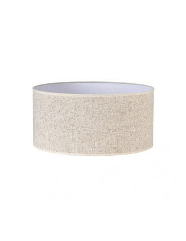FABRILAMP - Zylindrischer Lampenschirm Happy E27 Beige Leinen 45dx45dx22h - FAB 176334515