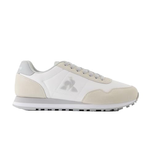 Le Coq Sportif - Astra 2 Mesh Chaussures de Sport Femme - Empeigne Nylon Cuir - Semelle Mousse à Mémoire de Forme - Taille 46 - Blanc Optique Galet Style...