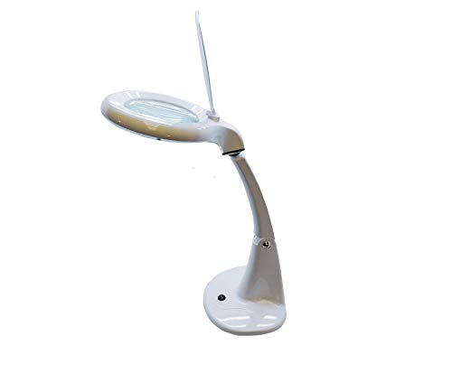 Fbright Flexo Profesional con Lupa Aumento 3X /12x, 12w T.4, Blanco Cover