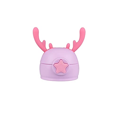 Bouteille d'eau Isotherme Efant en Acier Inoxydable Bouteille Réutilisable Gourde Inox sans BPA isolé à Double Paroi Gourde Isotherme pour Garçon Fille Animal Casquette Violette Cover