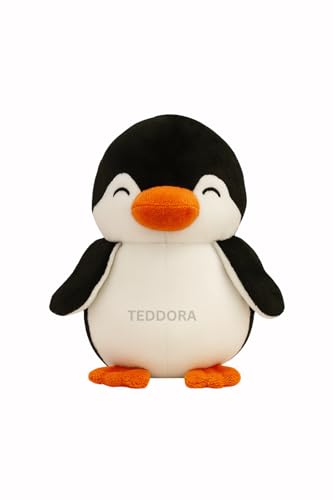 Image of Shy Penguin Soft Toy for Girls Boys Kids,Black,Penguin Animal Plush Stuffed Baby Teddy Gift Birthday, 18cm