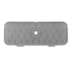 Gidenfly Absorberende mat voor waterkranen voor de keuken – herbruikbare spoelbakmatten, wasbare spatbescherming voor wastafels, siliconen pads rondom voor boerderijhuis, badkamer, camper,