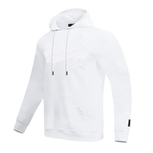Pro Standard Mens NFL Detroit Lions White Out Pull Over Hoodie White L - Image 3