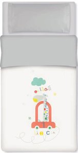 Pirulos Saco Nórdico Big Car + Funda de Almohada + Sabana Bajera de Cuna 60x120