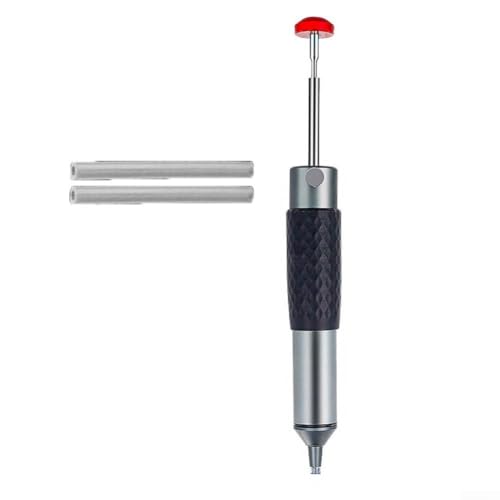 Ventosa de soldadura de aleación de aluminio | Bomba desoldadora portátil con potencia de succión ajustable | Mango ergonómico y botón de liberación de seguridad | para reparación electrónica (205 mm)