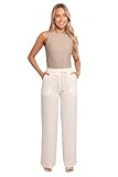Cinch Wide Leg Crepe Pant - White L