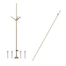 Copper Lightning Rod Kit with 4FT Ground Rod and Down Conductor Clamp UL Listed,Great for House Roof,Signal Tower,Power Tank