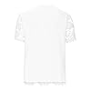 2026 New Chic And Elegant Women's T-Shirt, Women's Short And Wide Tee Shirt, Openwork T-Shirt Floral Tshirt Round Neck Short Sleeve Custom Top Fantasy T-Shirt Top S-5XL, white, XXL #3