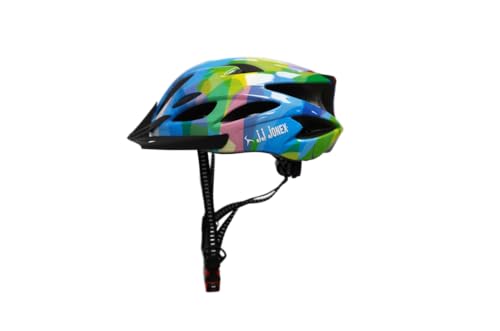 Image of JJ JONEX Multi-Sport Adjustable Helmet with Removable Visor Lightweight Cycling, Skating & MTB Helmet with Comfort Padding Secure Fit