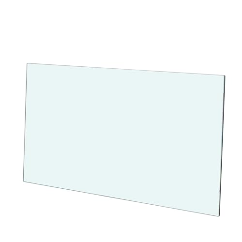 Image of Tempered Glass Square Table Top 47.2 * 23.6 Inch Diameter, 3 /8 Inch Thick, Heavy-Duty Safety Glass Circle for Dining Table, Desk, Patio Base Replacement-Clear