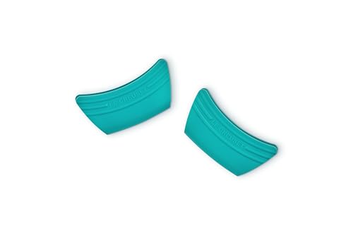 Image of Le Creuset Silicone Set of 2 Handle Grips, 5 inch x 2 1 /2 inch Each, Riviera