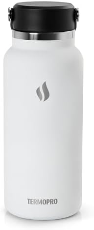 TERMOPRO Squeeze Térmico Circinus 1 Litro Branco Inox Garrafa Tér...