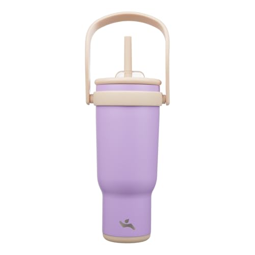 Konokyo 40 oz Tumbler with Handle and Straw, Insulated Travel Mug