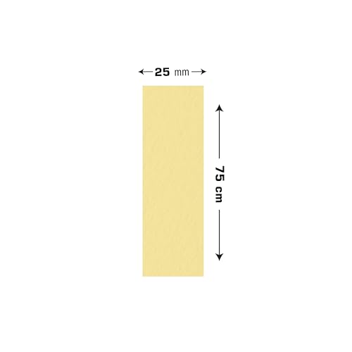 Image of Cubic Yellow Sticky Notes Pad - 2.5cm x 7.5cm (1 inch x 3 inch)- Pack of 3 Pads, 100 Sheets Each - Slim Memo Strips for Notes, Reminders, Messages & Bookmarks
