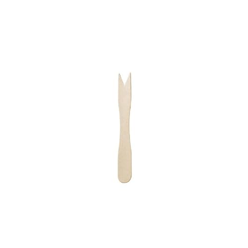 MAQA 1000 pz Forchettine legno di betulla 8.5 cm